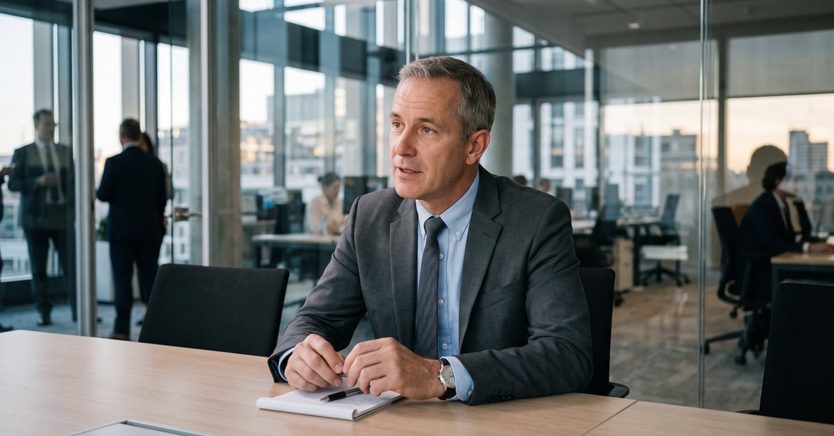 Directeur des ressources humaines en réunion dans un bureau moderne
