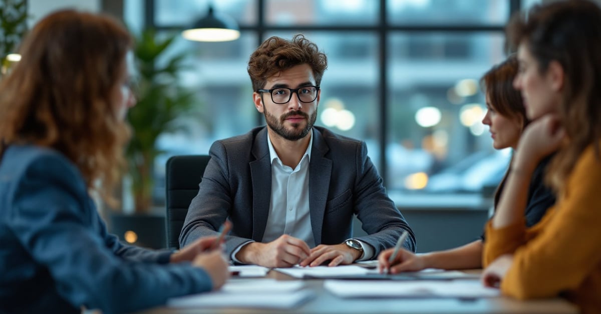 Gestion administrative du personnel : dossiers RH et documents de paie sur un bureau professionnel